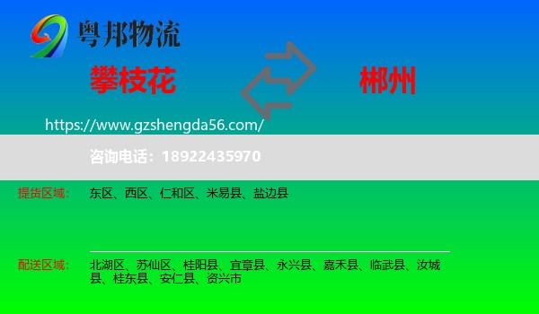 攀枝花到郴州物流专线