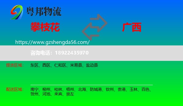 攀枝花到广西物流专线