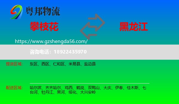 攀枝花到黑龙江物流专线