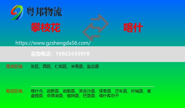 攀枝花到喀什物流专线