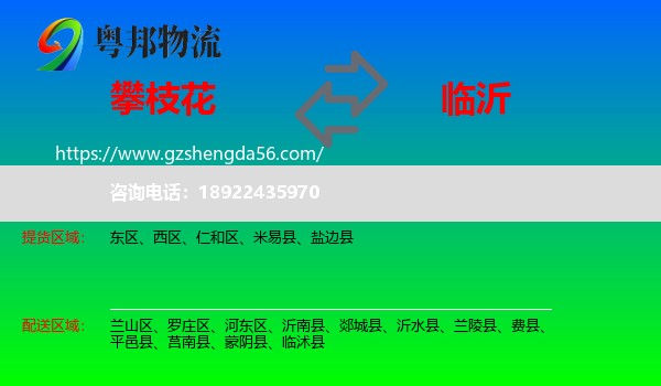 攀枝花到临沂物流专线