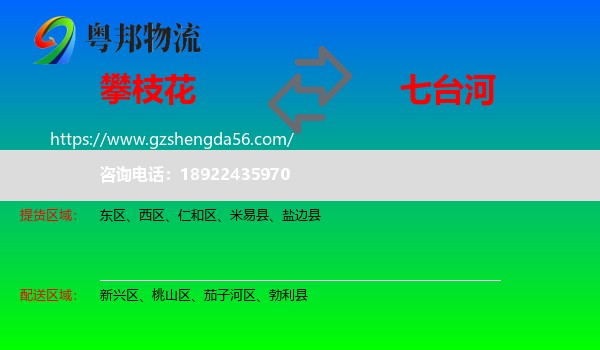 攀枝花到七台河物流专线