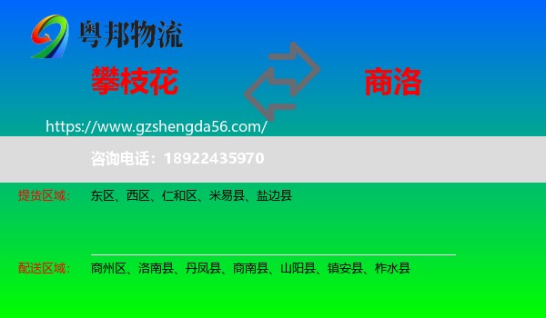攀枝花到商洛物流专线