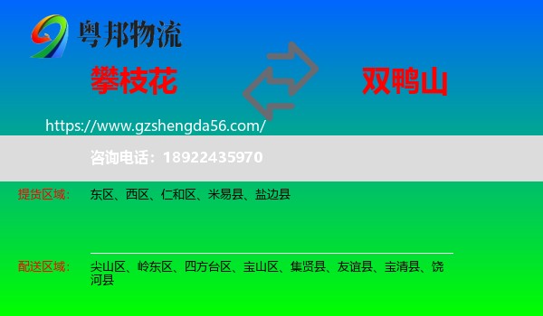 攀枝花到双鸭山物流专线