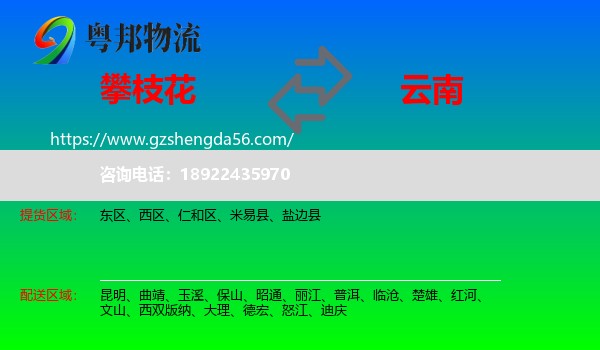 攀枝花到云南物流专线
