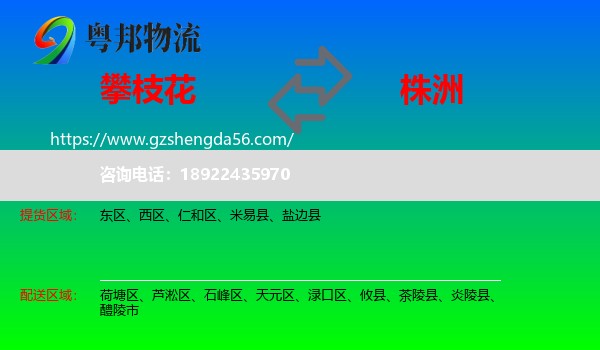 攀枝花到株洲物流专线