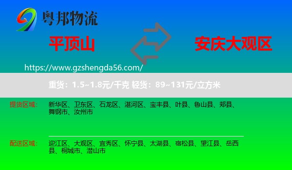 平顶山到大观区物流专线