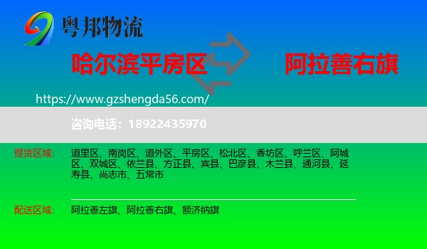 平房区到阿拉善右旗物流专线