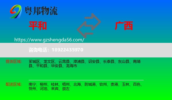 平和县到广西物流