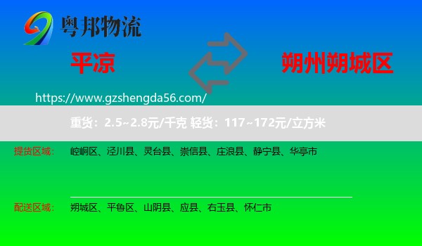 平凉到朔城区物流专线