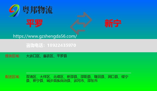 平罗县到新宁县物流专线