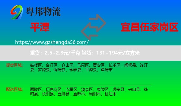 平潭县到伍家岗区物流专线