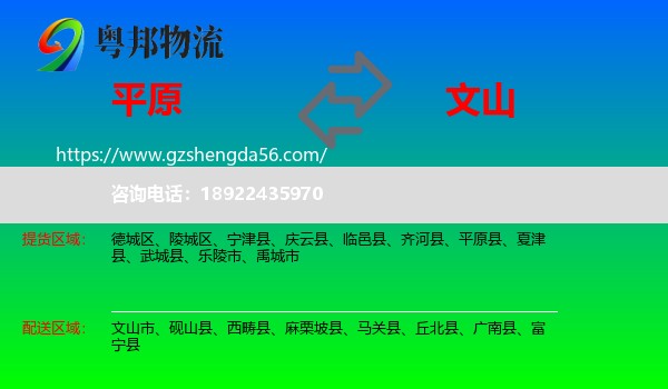 平原县到文山物流专线