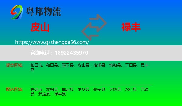 皮山县到禄丰县物流专线