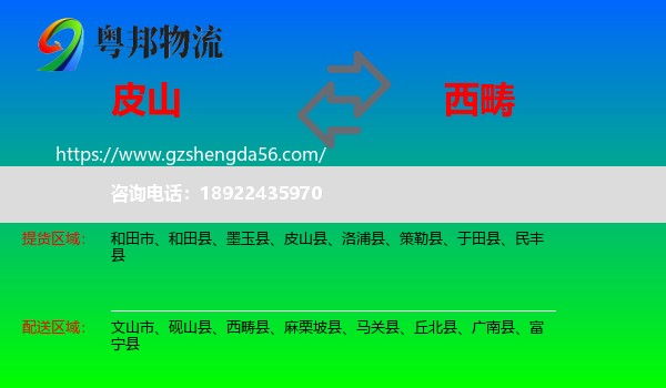 皮山县到西畴县物流专线