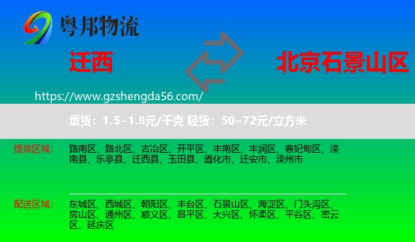 迁西县到石景山区物流专线