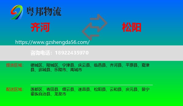 齐河县到松阳县物流专线