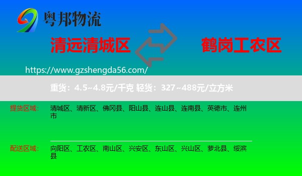 清城区到工农区物流专线