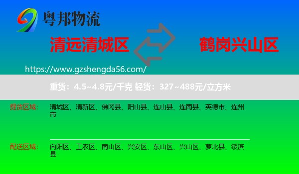 清城区到兴山区物流专线