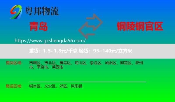 青岛到铜官区物流专线