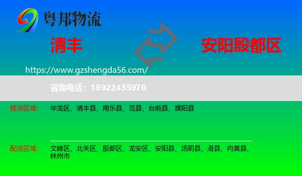 清丰县到殷都区物流专线