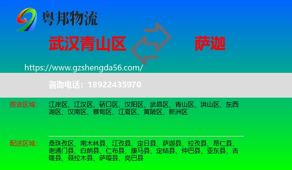 青山区到萨迦县物流专线