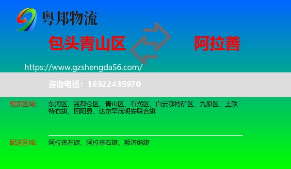 青山区到阿拉善盟物流专线