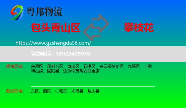 青山区到攀枝花物流专线