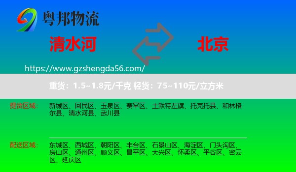 清水河县到北京专线