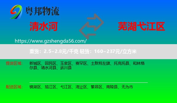 清水河县到弋江区物流专线
