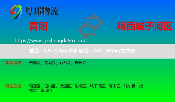 青阳县到城子河区物流专线