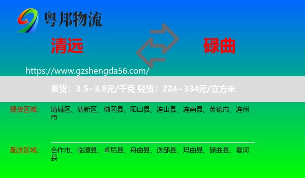 清远到碌曲县物流专线