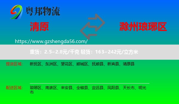 清原县到琅琊区物流专线