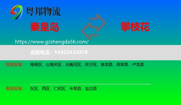 秦皇岛到攀枝花物流