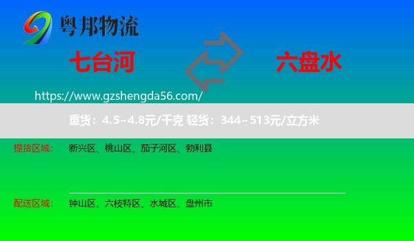 七台河到六盘水物流专线