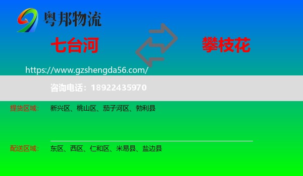 七台河到攀枝花物流专线