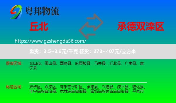 丘北县到双滦区物流专线