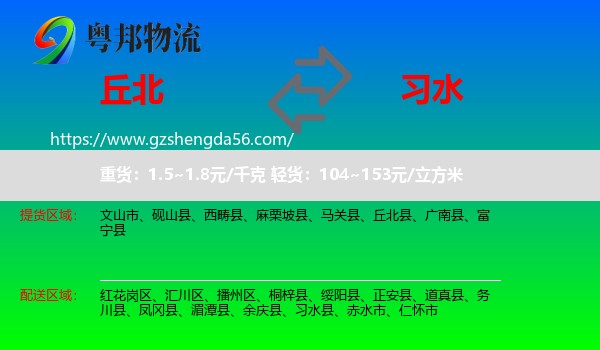 丘北县到习水县物流专线