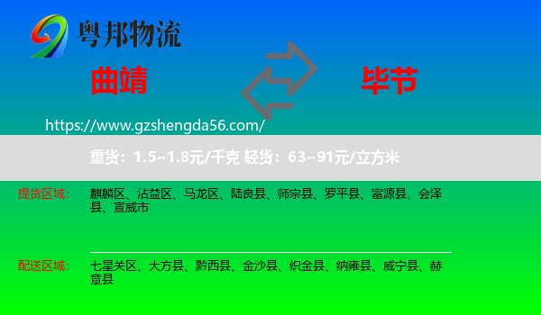 曲靖到毕节物流专线