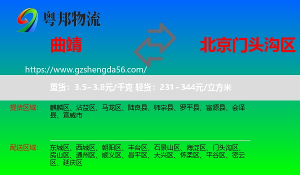 曲靖到门头沟区物流专线