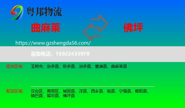 曲麻莱县到佛坪县物流专线