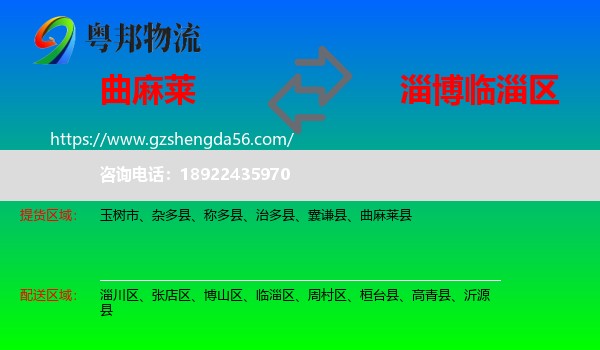 曲麻莱县到临淄区物流专线