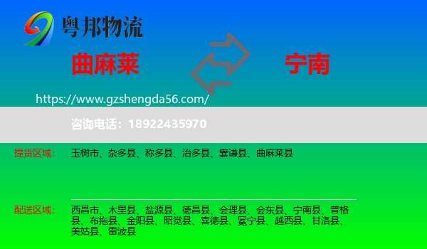 曲麻莱县到宁南县物流专线