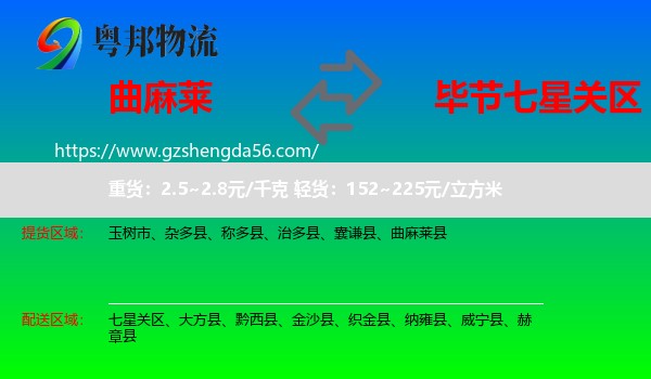 曲麻莱县到七星关区物流专线