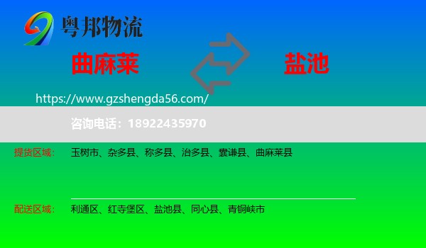 曲麻莱县到盐池县物流专线