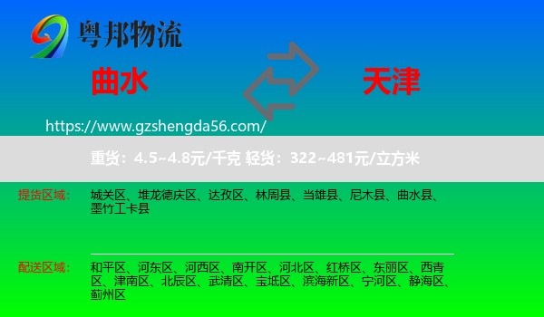 曲水县到天津专线