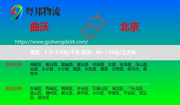 曲沃县到北京专线
