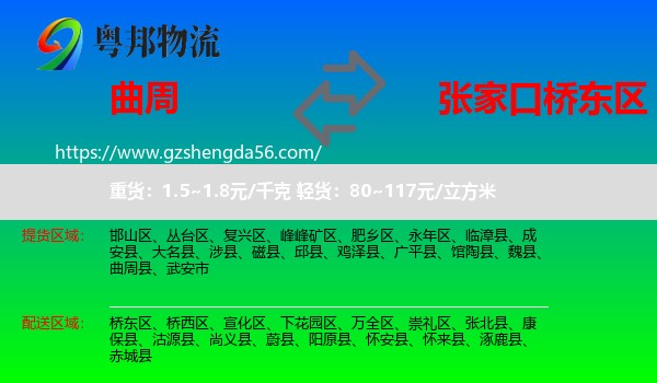 曲周县到桥东区物流专线
