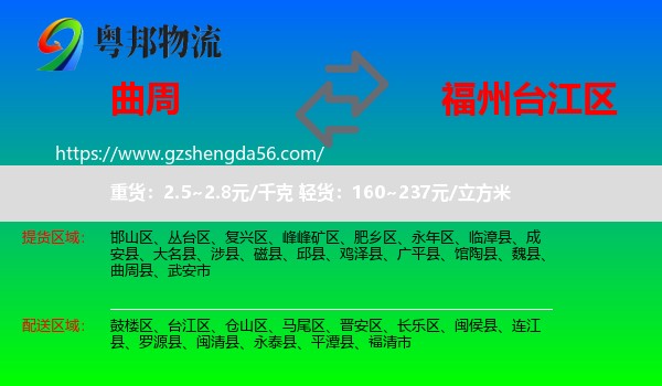 曲周县到台江区物流专线
