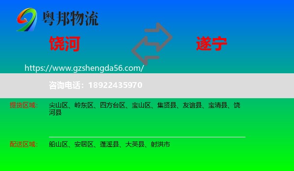 饶河县到遂宁物流专线
